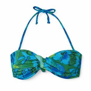 NWT CAROL WIOR Blue Green Inches Off Halter Swim Top Size 14
